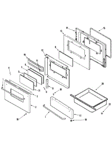 03 - Door / Drawer parts for Admiral Range LER3725AAC from AppliancePartsPros.com
