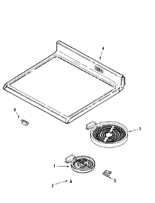 06 - Top Assembly parts for Admiral Range LER3725AAC from AppliancePartsPros.com