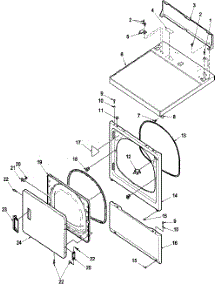 03 - Door And Front, Access, And Top Panels parts for Amana Dryer LES10AW / PLES10AW from AppliancePartsPros.com