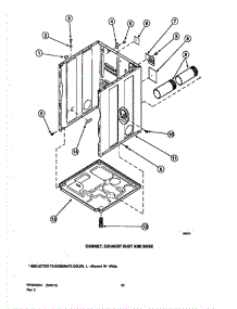 12 - Cabinet, Exhaust Duct And Base parts for Amana Dryer LES19AW / PLES19AW from AppliancePartsPros.com