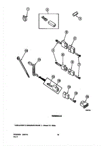 15 - Terminals parts for Amana Dryer LES33AW / PLES33AW from AppliancePartsPros.com