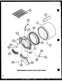 02 - Front Bulkhead parts for Amana Dryer LG2412 / P7762218W W from AppliancePartsPros.com