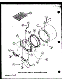 02 - Front Bulkhead parts for Amana Dryer LG3912L / P1122704W L from AppliancePartsPros.com