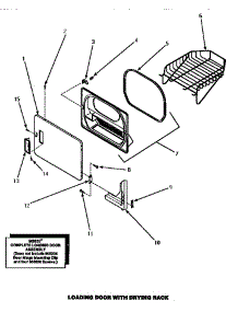 09 - Loading Door With Drying Rack parts for Amana Dryer LG4509L / P1163613W L from AppliancePartsPros.com