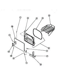 13 - Loading Door With Drying Rack parts for Amana Dryer LG8111WB / PLG8111WB from AppliancePartsPros.com
