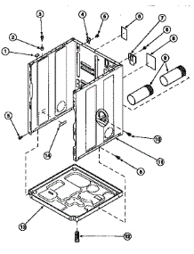 02 - Cabinet, Exhaust Duct And Base parts for Amana Dryer LG8153WM / PLG8153WM from AppliancePartsPros.com