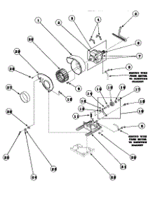 16 - Motor, Exhaust Fan And Belt parts for Amana Dryer LG8163WM / PLG8163WM from AppliancePartsPros.com