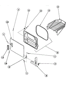 11 - Loading Door With Drying Rack parts for Amana Dryer LG8269W2 / PLG8269W2 from AppliancePartsPros.com