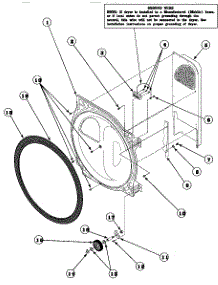 16 - Rear Blkhd / Felt Seal / Cyl Roller & Term parts for Amana Dryer LG8469W2 / PLG8469W2 from AppliancePartsPros.com
