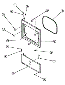 14 - Lower Access Panel, Front Panel And Seal parts for Amana Dryer LG9209L2 / PLG9209L2 from AppliancePartsPros.com