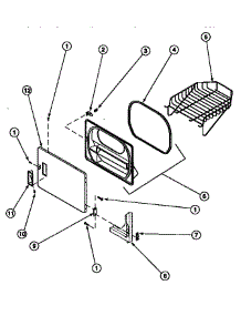 13 - Loading Door With Drying Rack parts for Amana Dryer LG9209W2 / PLG9209W2 from AppliancePartsPros.com
