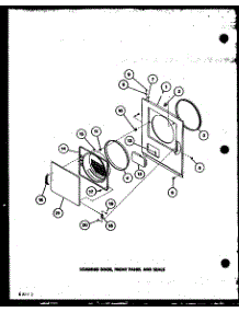 05 - Loading Door parts for Amana Dryer LGD251 / P7762232W W from AppliancePartsPros.com