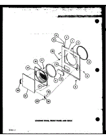 05 - Loading Door parts for Amana Dryer LGD451 / P7762210W W from AppliancePartsPros.com