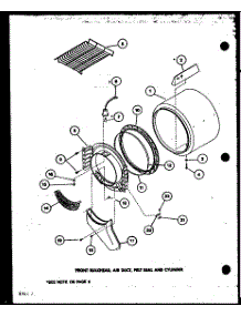02 - Front Bulkhead parts for Amana Dryer LGD451 / P7762234W W from AppliancePartsPros.com