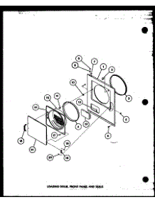 05 - Loading Door parts for Amana Dryer LGD512 / P7762224W W from AppliancePartsPros.com