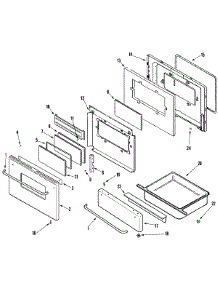 03 - Door / Drawer parts for Admiral Range LGR3725ADC from AppliancePartsPros.com