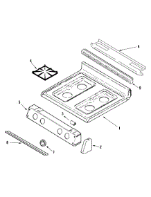 07 - Top Assembly parts for Admiral Range LGR3725ADC from AppliancePartsPros.com