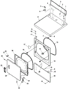 03 - Door And Front, Access, And Top Panels parts for Amana Dryer LGS10AW / PLGS10AW from AppliancePartsPros.com