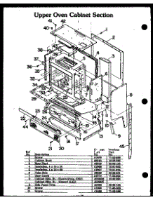 05 - Upper Oven Cabinet Section parts for Amana Range LKI721 from AppliancePartsPros.com