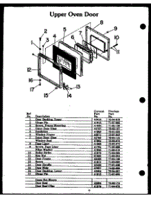 06 - Upper Oven Door parts for Amana Range LKI721 from AppliancePartsPros.com