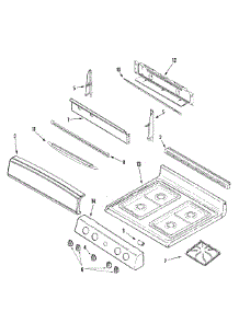 02 - Control Panel / Top Assembly parts for Admiral Range LLR1415AJW from AppliancePartsPros.com