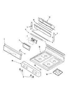 02 - Control Panel / Top Assembly parts for Admiral Range LLR4451AJS from AppliancePartsPros.com