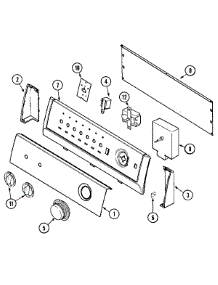 02 - Control Panel parts for Admiral Dryer LNC8764A71 from AppliancePartsPros.com