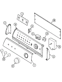 02 - Control Panel parts for Admiral Dryer LNC8766B71 from AppliancePartsPros.com