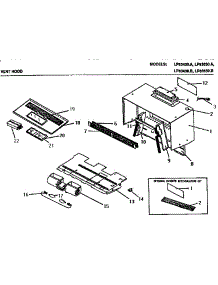 02 - Vent Hood parts for Amana Microwave LP83430.A from AppliancePartsPros.com