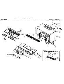 02 - Vent Hood parts for Amana Microwave LP83620.A from AppliancePartsPros.com