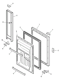 02 - Doors parts for Admiral Refrigerator LPK5404ARW from AppliancePartsPros.com