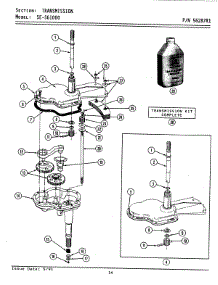 16 - Transmission parts for Maytag Washer Dryer Combo LSE1000 from AppliancePartsPros.com