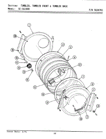 19 - Tumbler (Front & Back) parts for Maytag Washer Dryer Combo LSE1000 from AppliancePartsPros.com