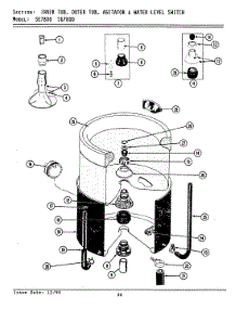 10 - Inner / Outer Tub,Agitator & Wtr Levl Swth parts for Maytag Washer Dryer Combo LSE7800 from AppliancePartsPros.com