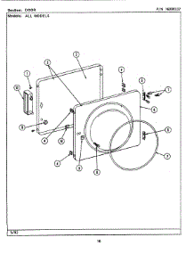 07 - Door (Lse7800ael,Aew) parts for Maytag Washer Dryer Combo LSE7800AEW from AppliancePartsPros.com