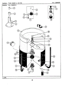 16 - Tub-Inner & Outer (Lse7800ael,Aew) parts for Maytag Washer Dryer Combo LSE7800AEW from AppliancePartsPros.com