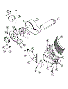03 - Blower & Lint Screen parts for Admiral Washer Dryer Combo LSE7800AGE from AppliancePartsPros.com