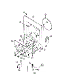 09 - Front Panel & Control Panel parts for Admiral Washer Dryer Combo LSE7800AGE from AppliancePartsPros.com