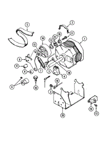12 - Motor-Dryer parts for Admiral Washer Dryer Combo LSE7800AGE from AppliancePartsPros.com