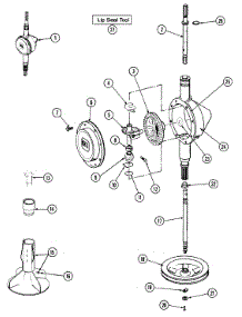 14 - Transmission parts for Admiral Washer Dryer Combo LSE7800AGE from AppliancePartsPros.com