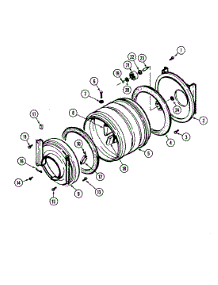 17 - Tumbler parts for Admiral Washer Dryer Combo LSE7800AGE from AppliancePartsPros.com
