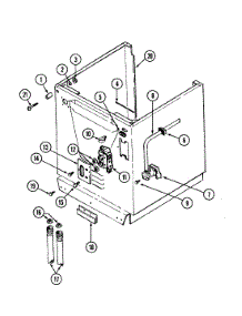 06 - Cabinet-Rear parts for Admiral Washer Dryer Combo LSE7800AGL from AppliancePartsPros.com