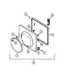 07 - Door parts for Admiral Washer Dryer Combo LSE7800AGL from AppliancePartsPros.com