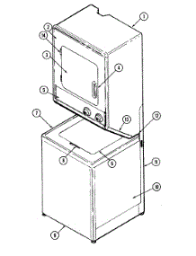 08 - Front parts for Admiral Washer Dryer Combo LSE7800AGL from AppliancePartsPros.com