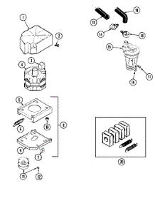 11 - Motor & Pump parts for Admiral Washer Dryer Combo LSE7800AGL from AppliancePartsPros.com