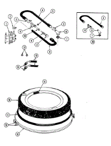 15 - Tub Cover parts for Admiral Washer Dryer Combo LSE7800AGL from AppliancePartsPros.com