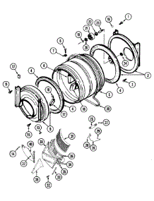 14 - Tumbler parts for Admiral Washer Dryer Combo LSE7804AGE from AppliancePartsPros.com