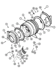 14 - Tumbler parts for Maytag Washer Dryer Combo LSE7806ADE from AppliancePartsPros.com