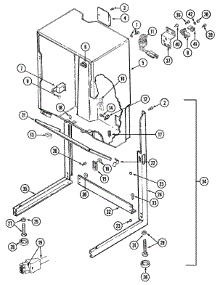 03 - Cabinet-Dryer parts for Maytag Washer Dryer Combo LSE7806BCE from AppliancePartsPros.com