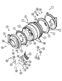 13 - Tumbler parts for Maytag Washer Dryer Combo LSE7806BCE from AppliancePartsPros.com